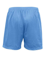 ""Badger 7216 Women's Pro Mesh 5" Shorts with Solid Liner" #color_Columbia Blue"