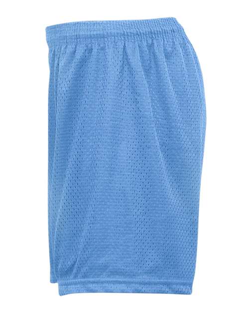 ""Badger 7216 Women's Pro Mesh 5" Shorts with Solid Liner" #color_Columbia Blue"