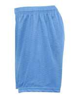 ""Badger 7216 Women's Pro Mesh 5" Shorts with Solid Liner" #color_Columbia Blue"