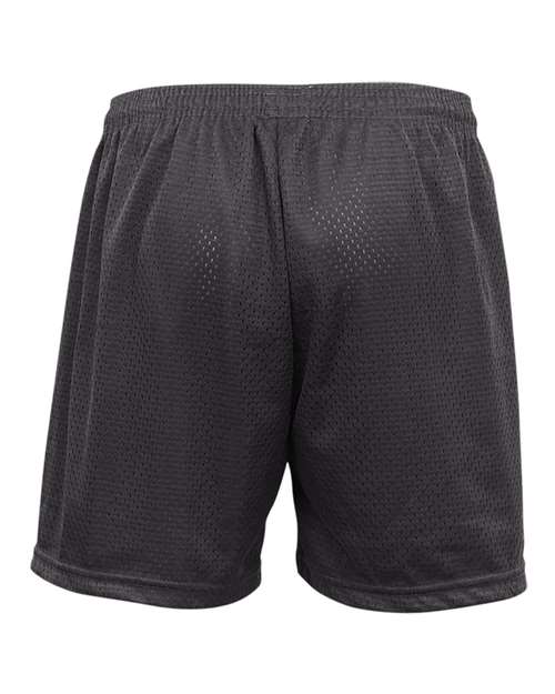 ""Badger 7216 Women's Pro Mesh 5" Shorts with Solid Liner" #color_Graphite"
