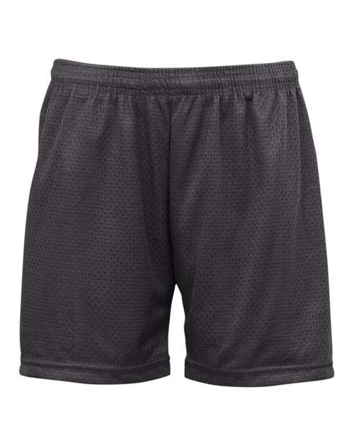 ""Badger 7216 Women's Pro Mesh 5" Shorts with Solid Liner" #color_Graphite"