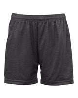 ""Badger 7216 Women's Pro Mesh 5" Shorts with Solid Liner" #color_Graphite"