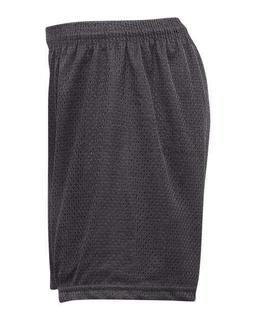 ""Badger 7216 Women's Pro Mesh 5" Shorts with Solid Liner" #color_Graphite"