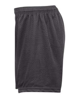 ""Badger 7216 Women's Pro Mesh 5" Shorts with Solid Liner" #color_Graphite"