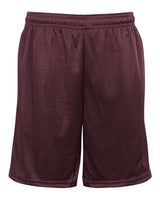"Badger 7219 Pro Mesh 9" Shorts with Pockets #color_Maroon"