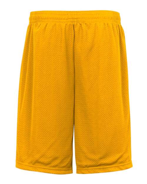 "Badger 7219 Pro Mesh 9" Shorts with Pockets #color_Gold"