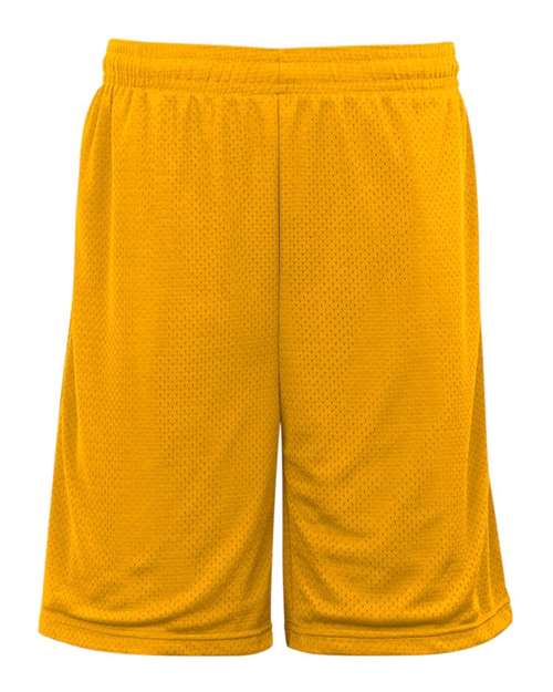 "Badger 7219 Pro Mesh 9" Shorts with Pockets #color_Gold"