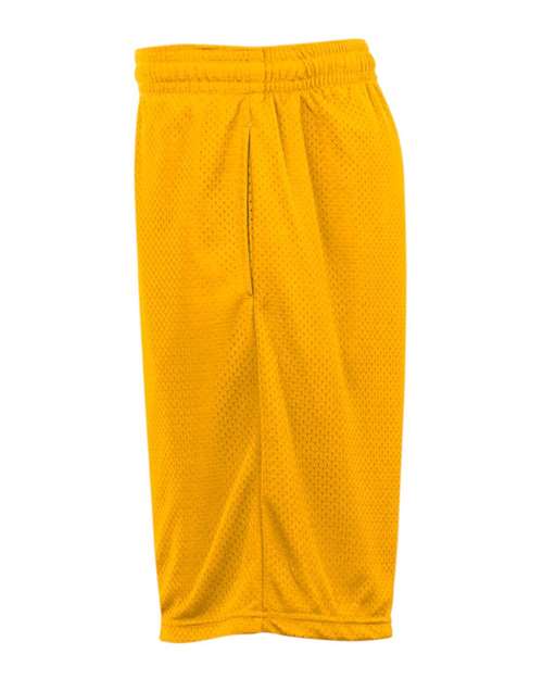 "Badger 7219 Pro Mesh 9" Shorts with Pockets #color_Gold"