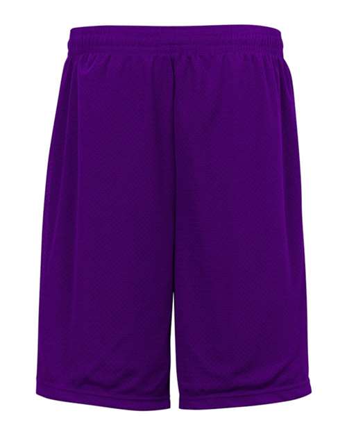 "Badger 7219 Pro Mesh 9" Shorts with Pockets #color_Purple"