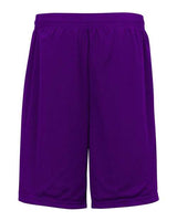 "Badger 7219 Pro Mesh 9" Shorts with Pockets #color_Purple"