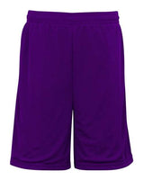"Badger 7219 Pro Mesh 9" Shorts with Pockets #color_Purple"