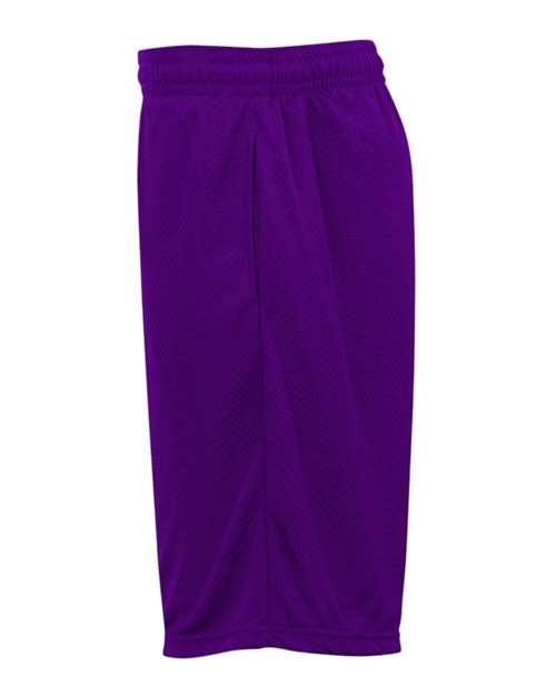 "Badger 7219 Pro Mesh 9" Shorts with Pockets #color_Purple"