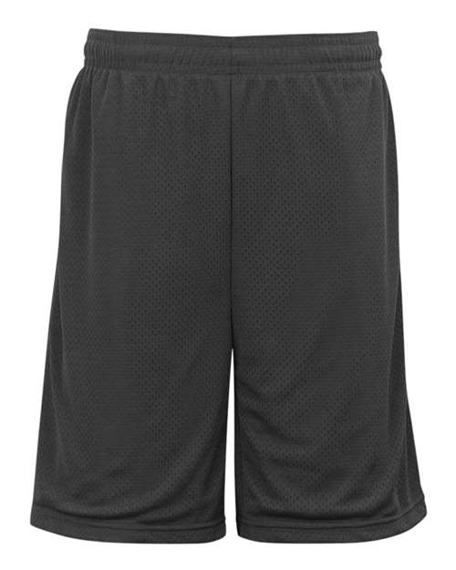 "Badger 7219 Pro Mesh 9" Shorts with Pockets #color_Graphite"