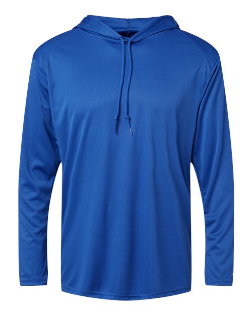 Badger 4105 B-Core Hooded Long Sleeve T-Shirt #color_Royal