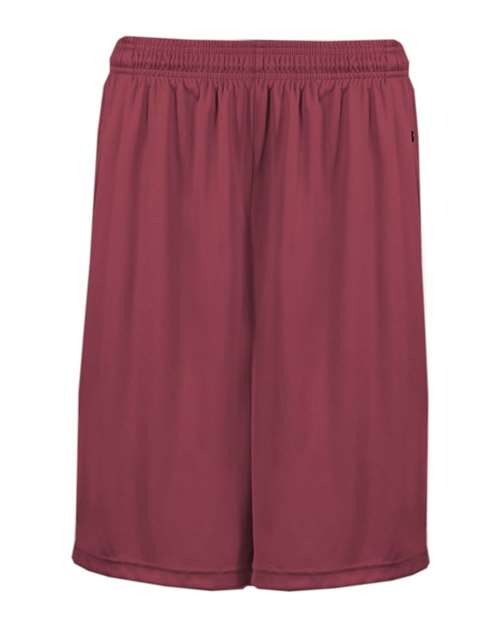 "Badger 4119 B-Core 10" Shorts with Pockets #color_Cardinal"