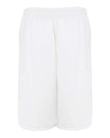 "Badger 4119 B-Core 10" Shorts with Pockets #color_White"