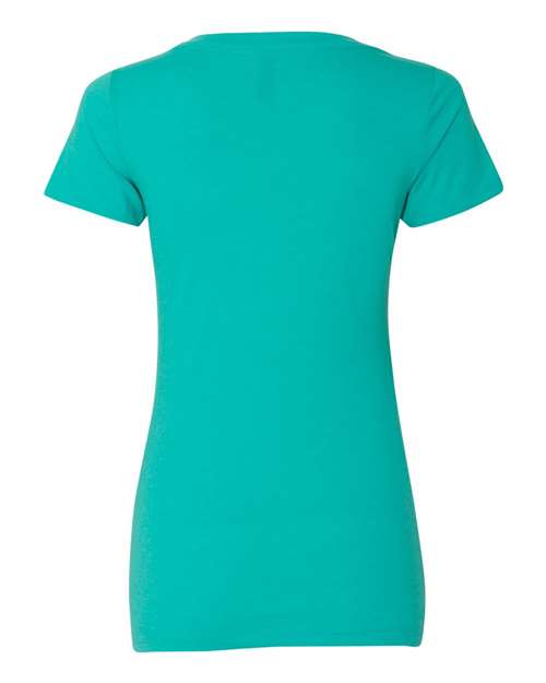 Next Level 6640 Ladies' CVC Deep V-Neck T-Shirt #color_TAHITI BLUE