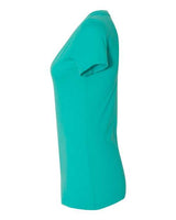 Next Level 6640 Ladies' CVC Deep V-Neck T-Shirt #color_TAHITI BLUE