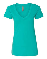 Next Level 6640 Ladies' CVC Deep V-Neck T-Shirt #color_TAHITI BLUE