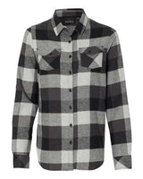 Burnside B5210 Ladies' Plaid Boyfriend Flannel Shirt #color_BLACK