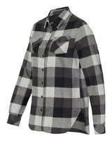 Burnside B5210 Ladies' Plaid Boyfriend Flannel Shirt #color_BLACK