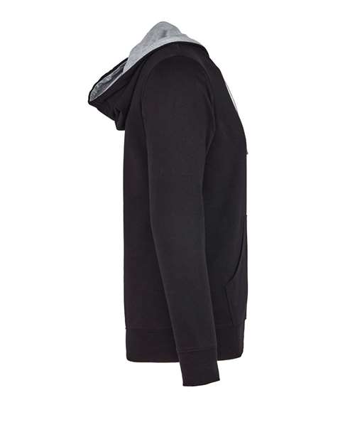 Next Level 9301 Unisex French Terry Pullover Hoodie #color_BLACK/ HTHR GREY