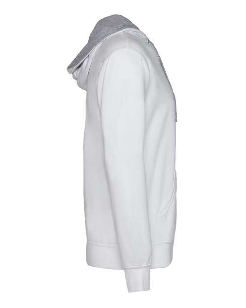 Next Level 9301 Unisex French Terry Pullover Hoodie #color_WHT/ HTHR GRAY