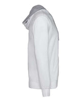 Next Level 9301 Unisex French Terry Pullover Hoodie #color_WHT/ HTHR GRAY