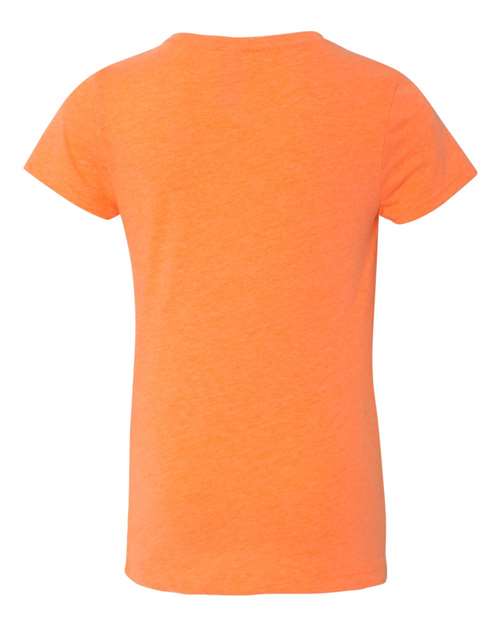 Next Level 3712 Youth Princess CVC T-Shirt #color_NEON HTHR ORANG