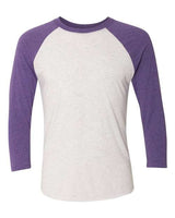 Next Level 6051 Unisex Triblend 3/4-Sleeve Raglan #color_PUR RSH/ HTR WHT