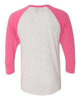 Next Level 6051 Unisex Triblend 3/4-Sleeve Raglan #color_VT PINK/ HTR WHT