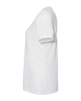 Bella + Canvas 6405 Ladies' Relaxed Jersey V-Neck T-Shirt #color_SOLID WHT TRBLND