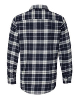 Burnside B8210 Men's Plaid Flannel Shirt #color_NAVY/ GREY