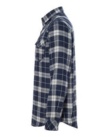 Burnside B8210 Men's Plaid Flannel Shirt #color_NAVY/ GREY