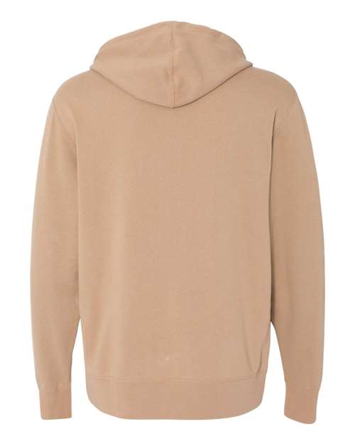 Independent Trading Co. AFX90UNZ Lightweight Full-Zip Hooded Sweatshirt #color_Sandstone
