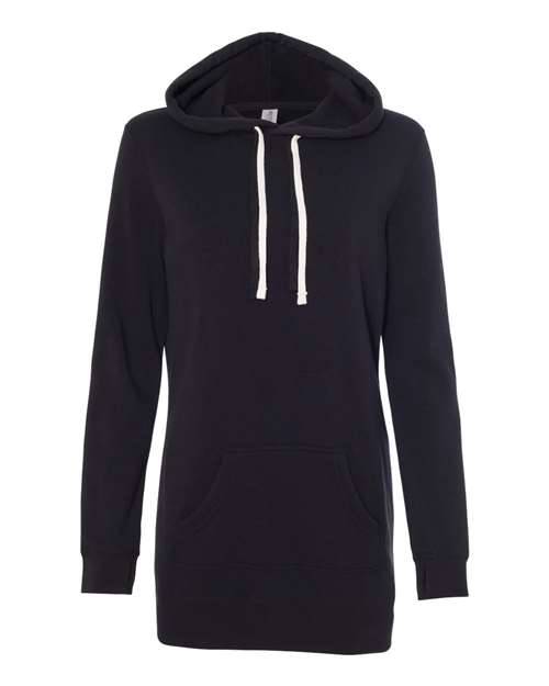 Independent Trading Co. PRM65DRS Women’s Special Blend Hooded Sweatshirt Dress #color_Black