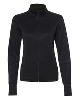 Independent Trading Co. EXP60PAZ Women's Poly-Tech Full-Zip Track Jacket #color_Black
