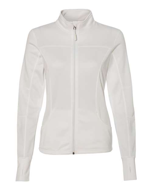 Independent Trading Co. EXP60PAZ Women's Poly-Tech Full-Zip Track Jacket #color_White
