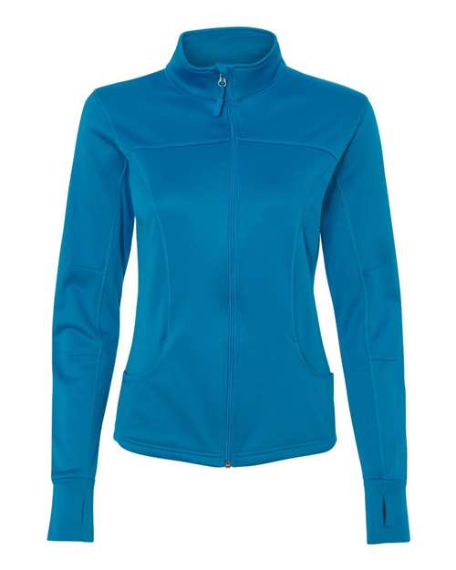 Independent Trading Co. EXP60PAZ Women's Poly-Tech Full-Zip Track Jacket #color_Aster Blue