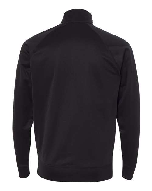 Independent Trading Co. EXP70PTZ Lightweight Poly-Tech Full-Zip Track Jacket #color_Black