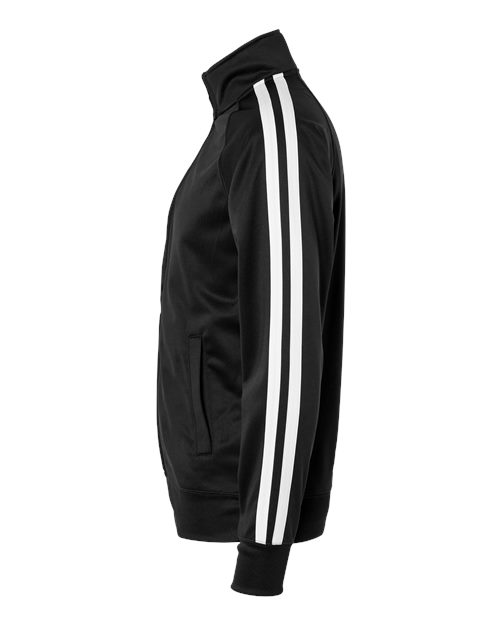 Independent Trading Co. EXP70PTZ Lightweight Poly-Tech Full-Zip Track Jacket #color_Black