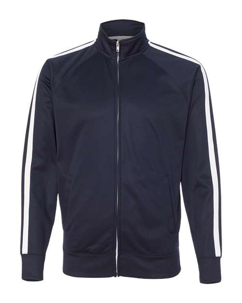 Independent Trading Co. EXP70PTZ Lightweight Poly-Tech Full-Zip Track Jacket #color_Classic Navy