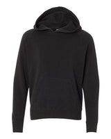 Independent Trading Co. PRM15YSB Youth Lightweight Special Blend Raglan Hooded Sweatshirt #color_Black