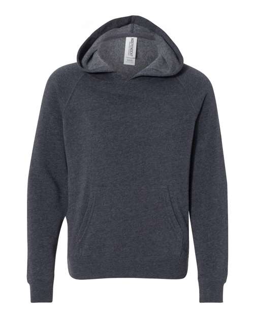 Independent Trading Co. PRM15YSB Youth Lightweight Special Blend Raglan Hooded Sweatshirt #color_Midnight Navy