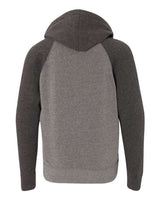 Independent Trading Co. PRM15YSB Youth Lightweight Special Blend Raglan Hooded Sweatshirt #color_Nickel/ Carbon