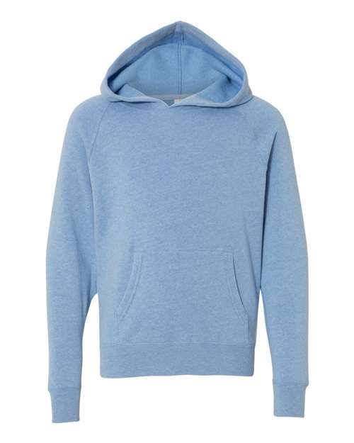 Independent Trading Co. PRM15YSB Youth Lightweight Special Blend Raglan Hooded Sweatshirt #color_Pacific