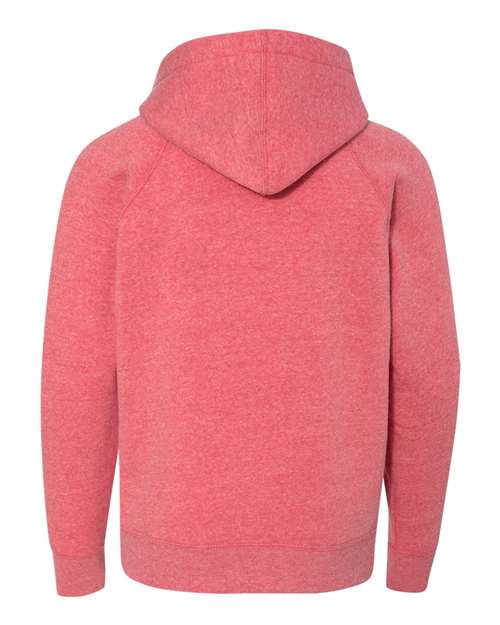 Independent Trading Co. PRM15YSB Youth Lightweight Special Blend Raglan Hooded Sweatshirt #color_Pomegranate