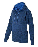 J America JA8616 Ladies' Cosmic Contrast Fleece Hooded Sweatshirt #color_ROYAL FLK/ ROYAL