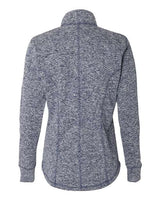J America JA8617 Ladies' Cosmic Fleece Quarter-Zip #color_NAVY FLECK/ NAVY
