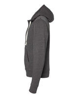 J America JA8872 Adult Triblend Full-Zip Fleece Hooded Sweatshirt #color_BLACK TRIBLEND